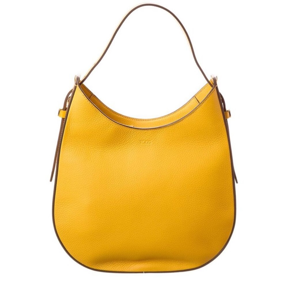 Tod’s Piccolo Leather Hobo Shoulder Bag Yellow